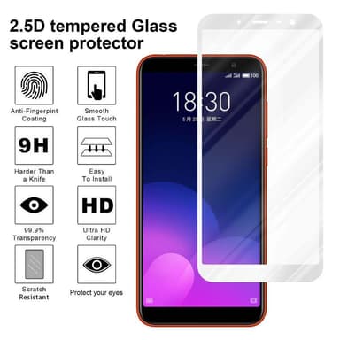 MEIZU M6T Skjermbeskytter Skärmskydd (hvit)