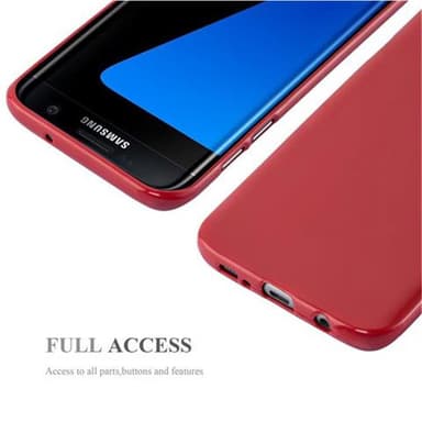 Samsung Galaxy S7 EDGE Deksel Case Cover (rød)