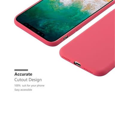 Deksel iPhone X / XS Silikon cover (rød)