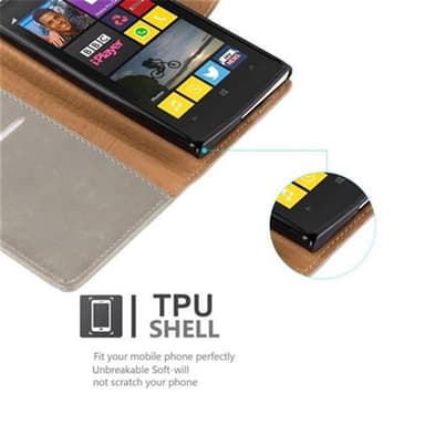 Nokia Lumia 1020 lommebokdeksel etui (brun)