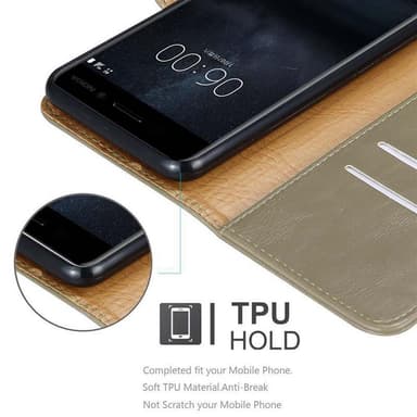 Nokia 8 2017 lommebokdeksel etui (brun)