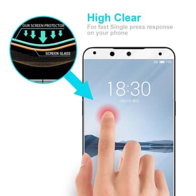 MEIZU 15 Skjermbeskytter Skärmskydd (hvit)