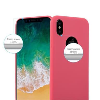 Deksel iPhone X / XS Silikon cover (rød)