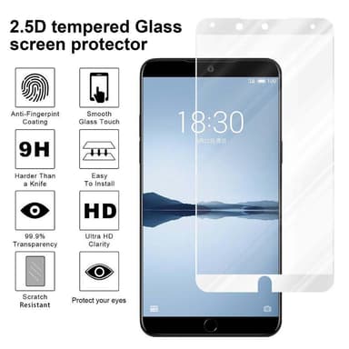 MEIZU 15 Skjermbeskytter Skärmskydd (hvit)
