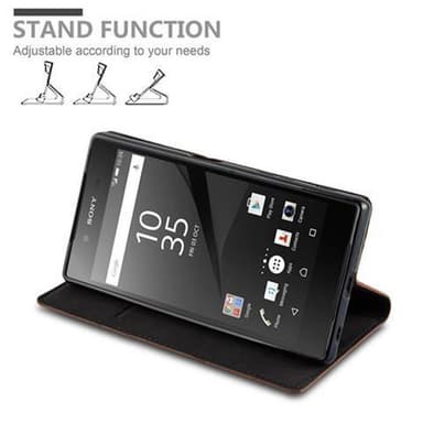 Sony Xperia Z5 lommebokdeksel case (brun)