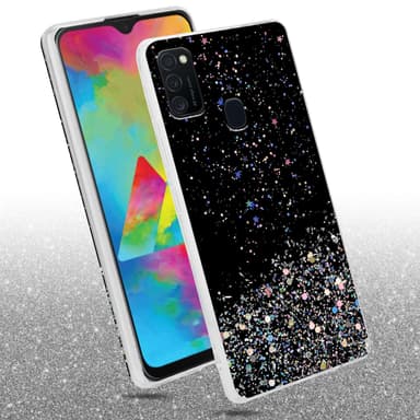Samsung Galaxy M21 / M30s Silikondeksel Glitter (svart)