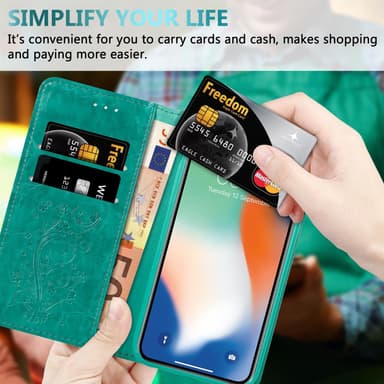 iPhone XS MAX lommebokdeksel etui (turkis)