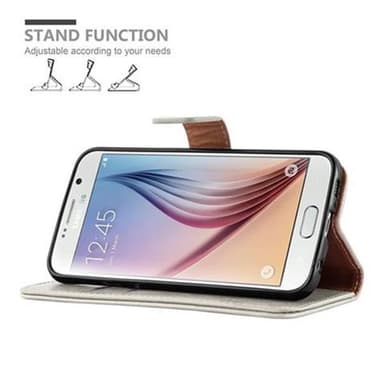 Samsung Galaxy S6 lommebokdeksel etui (brun)