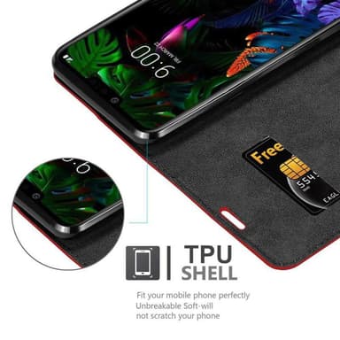 LG G8S lommebokdeksel case (rød)