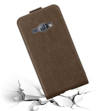 Samsung Galaxy J1 2016 deksel flip cover (brun)