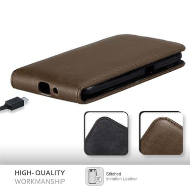 Samsung Galaxy J1 2016 deksel flip cover (brun)