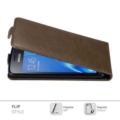Samsung Galaxy J1 2016 deksel flip cover (brun)