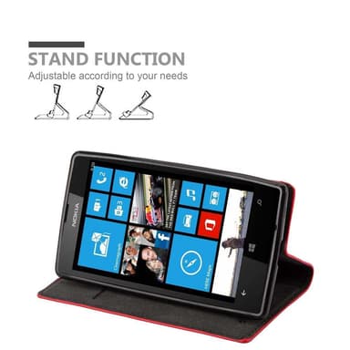 Nokia Lumia 520 / 521 lommebokdeksel case (rød)