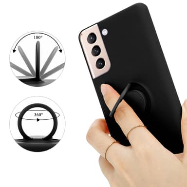 Deksel Samsung Galaxy S24 PLUS Ring Case (Svart)