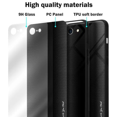iPhone 7 / 7S / 8 / SE 2020 Deksel Case Cover (svart)