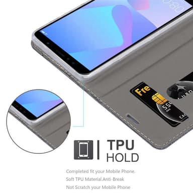 Huawei Y6 PRIME lommebokdeksel etui (grå)