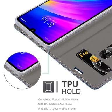 Xiaomi RedMi 7 lommebokdeksel etui (blå)