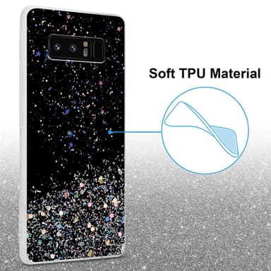 Samsung Galaxy NOTE 8 Silikondeksel Glitter (svart)