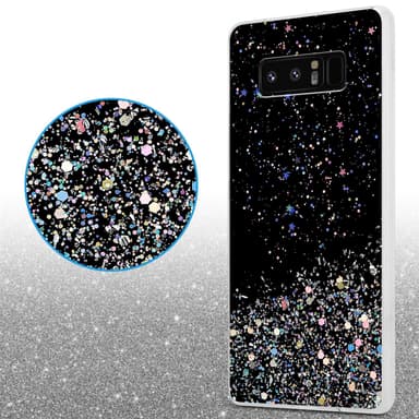 Samsung Galaxy NOTE 8 Silikondeksel Glitter (svart)