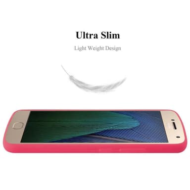 Deksel Motorola MOTO G5 PLUS Silikon cover (rød)