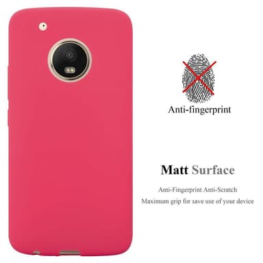 Deksel Motorola MOTO G5 PLUS Silikon cover (rød)
