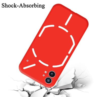 Nothing Phone (1) silikondeksel case (rød)