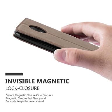 Motorola MOTO C lommebokdeksel case (brun)