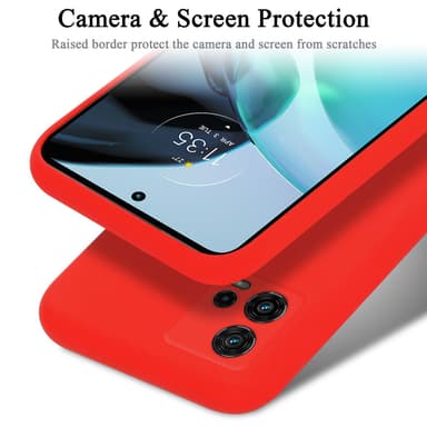 Motorola MOTO G72 silikondeksel case (rød)