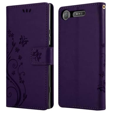 Sony Xperia XZ1 lommebokdeksel Blomster (lilla)