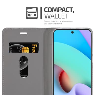 Xiaomi RedMi 10 lommebokdeksel etui (grå)