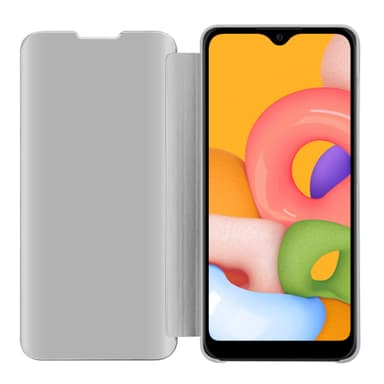 Samsung Galaxy A01 lommebokdeksel etui (sølv)