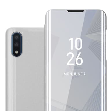 Samsung Galaxy A01 lommebokdeksel etui (sølv)