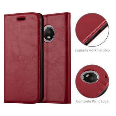Motorola MOTO G5 PLUS lommebokdeksel case (rød)