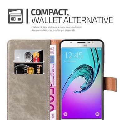 Samsung Galaxy J7 2016 lommebokdeksel etui (brun)