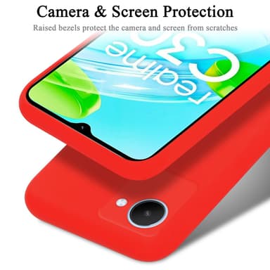 Realme C30 / Narzo 50i PRIME silikondeksel case (rød)
