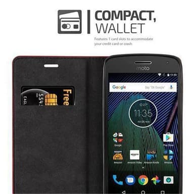 Motorola MOTO G5 PLUS lommebokdeksel case (rød)