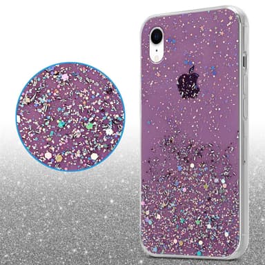 iPhone XR Silikondeksel Glitter (lilla)