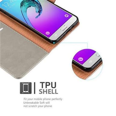 Samsung Galaxy J7 2016 lommebokdeksel etui (brun)