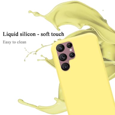 Samsung Galaxy S22 ULTRA silikondeksel case (gul)