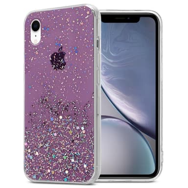 iPhone XR Silikondeksel Glitter (lilla)