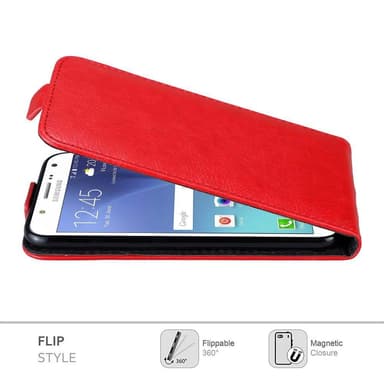 Samsung Galaxy J7 2015 deksel flip cover (rød)