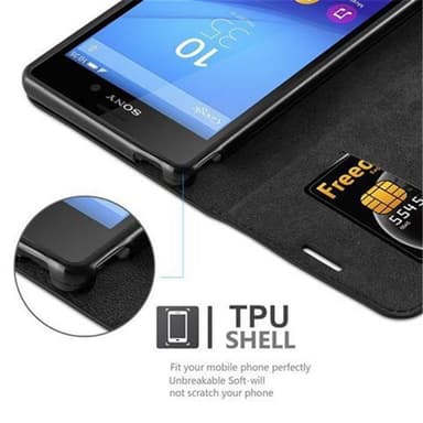 Sony Xperia M4 AQUA lommebokdeksel case (svart)