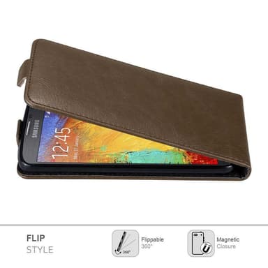 Samsung Galaxy NOTE 3 NEO deksel flip cover (brun)