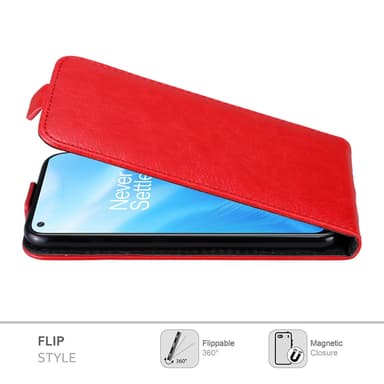 OnePlus Nord N200 5G deksel flip cover (rød)