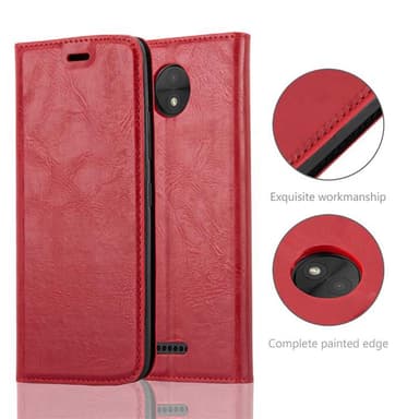 Motorola MOTO C lommebokdeksel case (rød)
