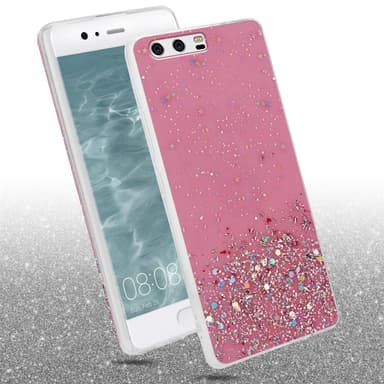 Huawei P10 Silikondeksel Glitter (rosa)
