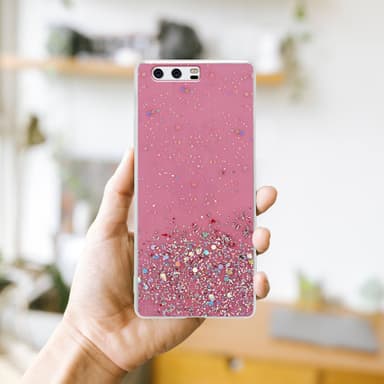Huawei P10 Silikondeksel Glitter (rosa)