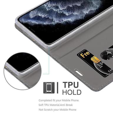 iPhone 11 PRO MAX lommebokdeksel etui (grå)