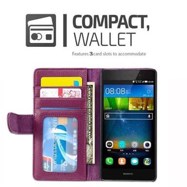 Huawei P8 LITE 2015 lommebokdeksel case (lilla)