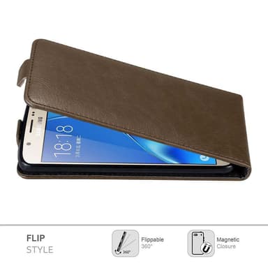 Samsung Galaxy J7 2016 deksel flip cover (brun)